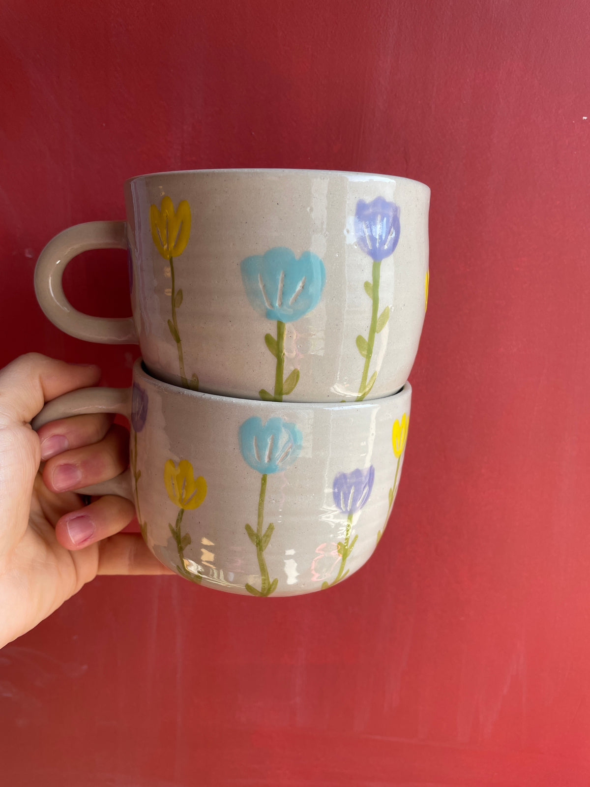 Mug fleurs pastel