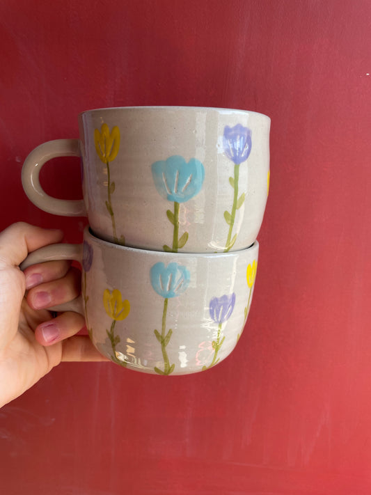 Mug fleurs pastel